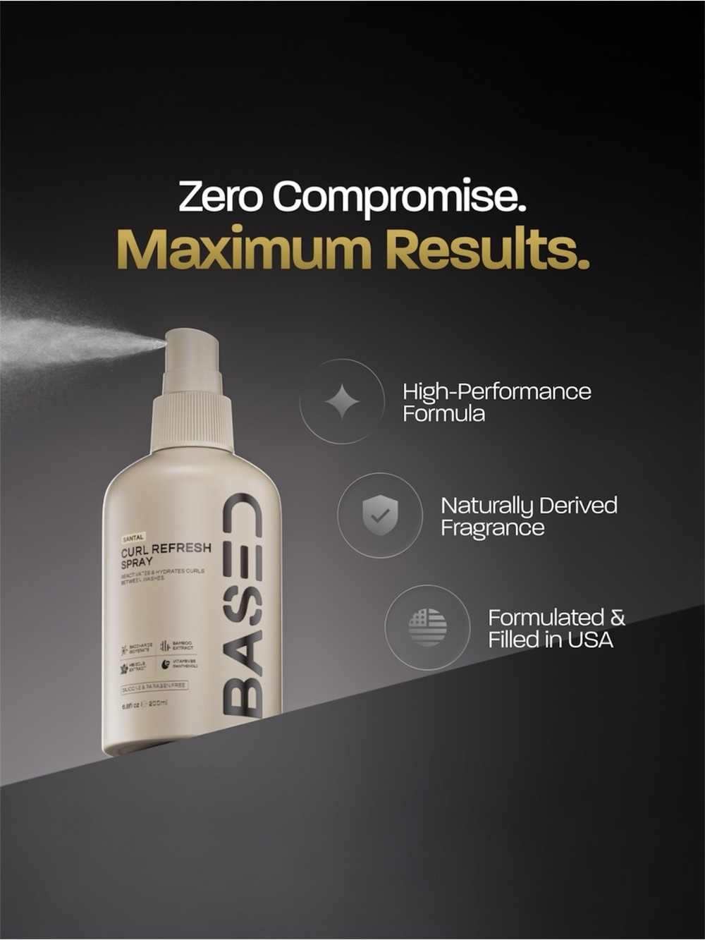 BASED BODYWORKS Curly Trio Set NEW Curl Mousse Gel Refresh Spray Hair Care - Picture 10 of 11
